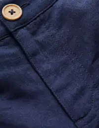 Cotton Linen Shorts-Navy(2-3y)