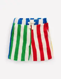Towelling Shorts-Hotch Potch Stripe