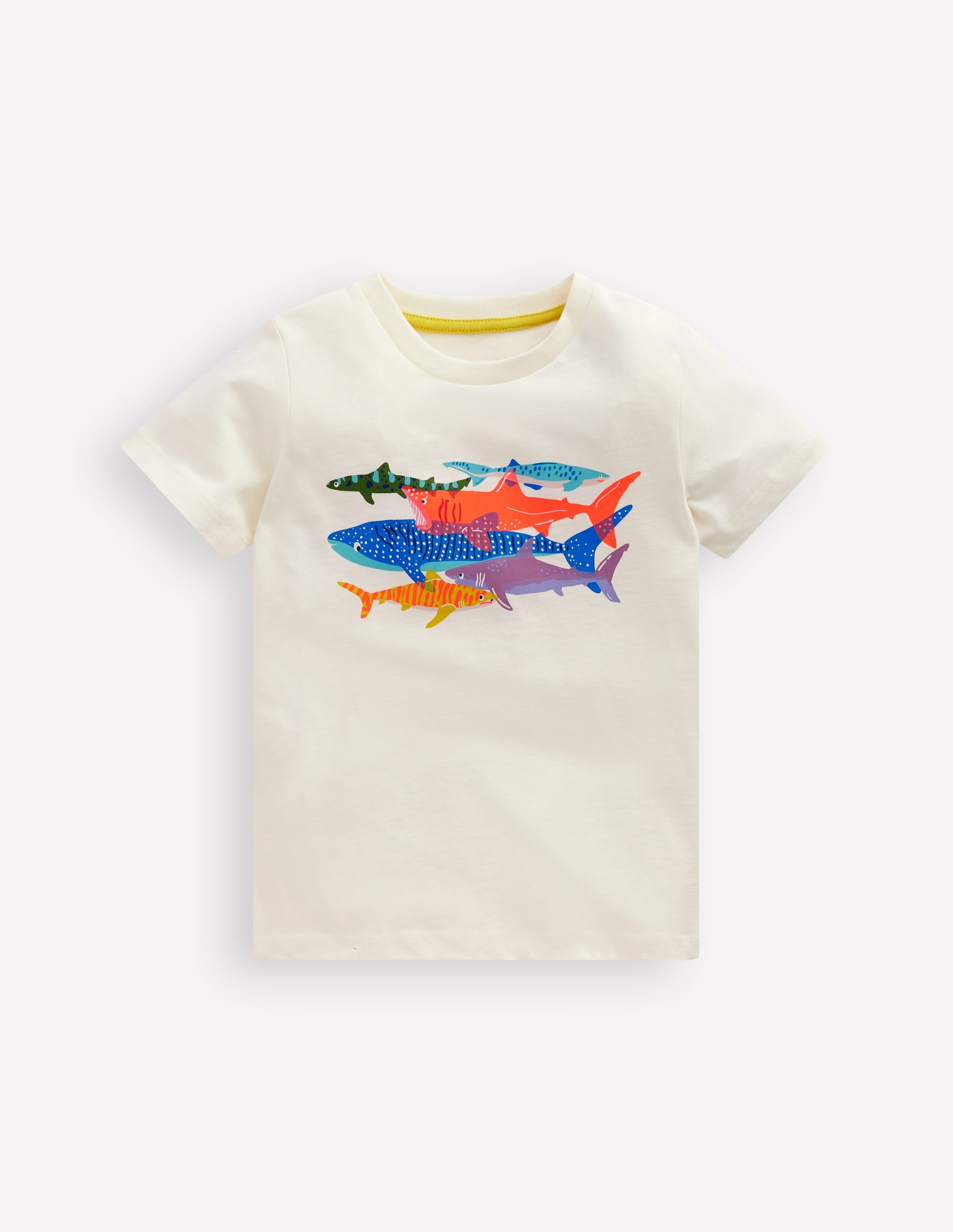 Short Sleeve Riso T-Shirt-Soft Ivory Sharks