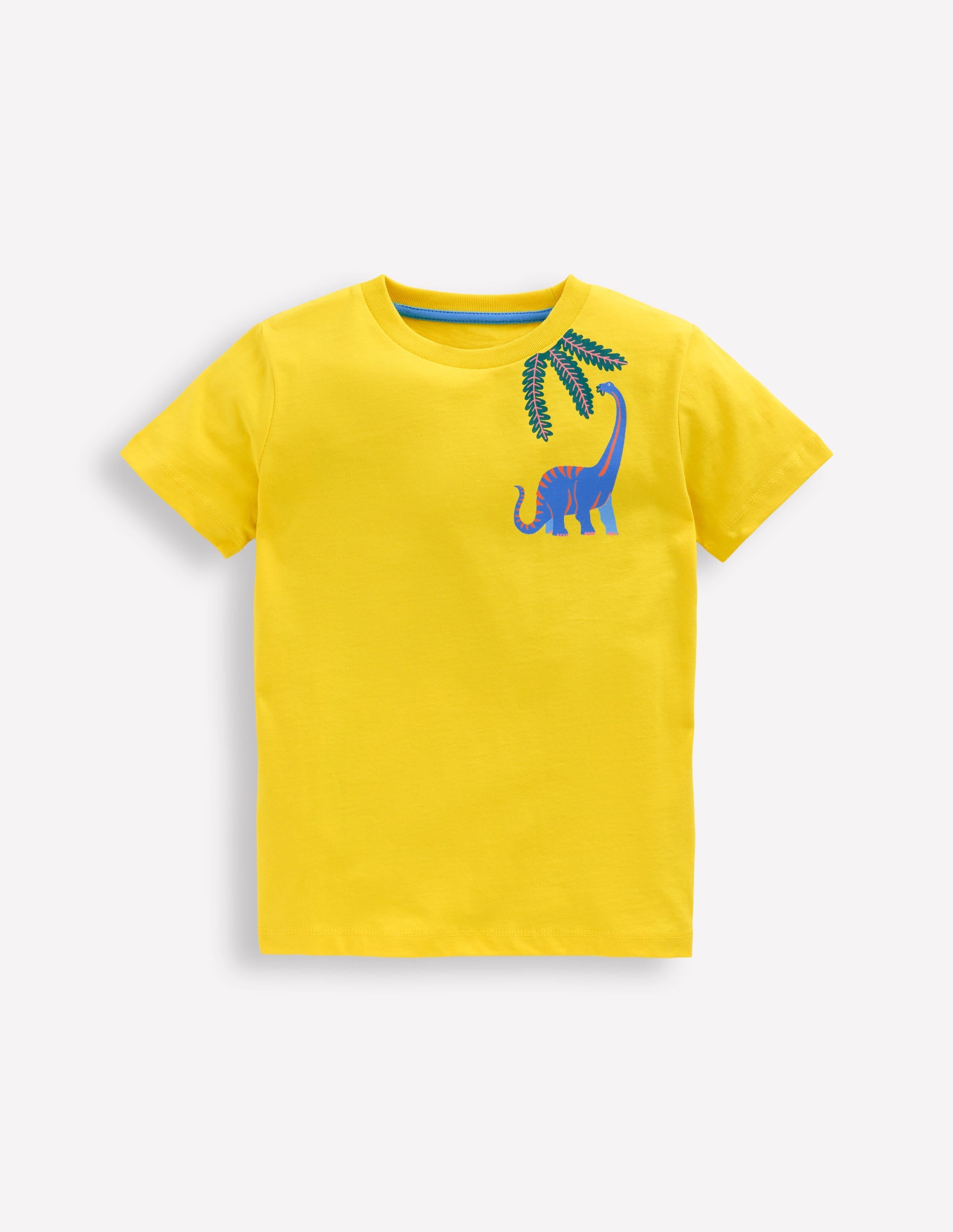 Front & Back Graphic T-shirt-Pineapple Yellow Dino