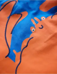 Fun Graphic T-shirt-Kingfisher Blue Crab(2-3y)