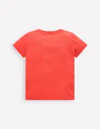 Everyday Short Sleeve T-Shirt-Coral Orange(2-3y)
