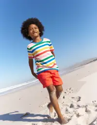 Everyday Short Sleeve T-Shirt-Rainbow Stripe(2-3y)