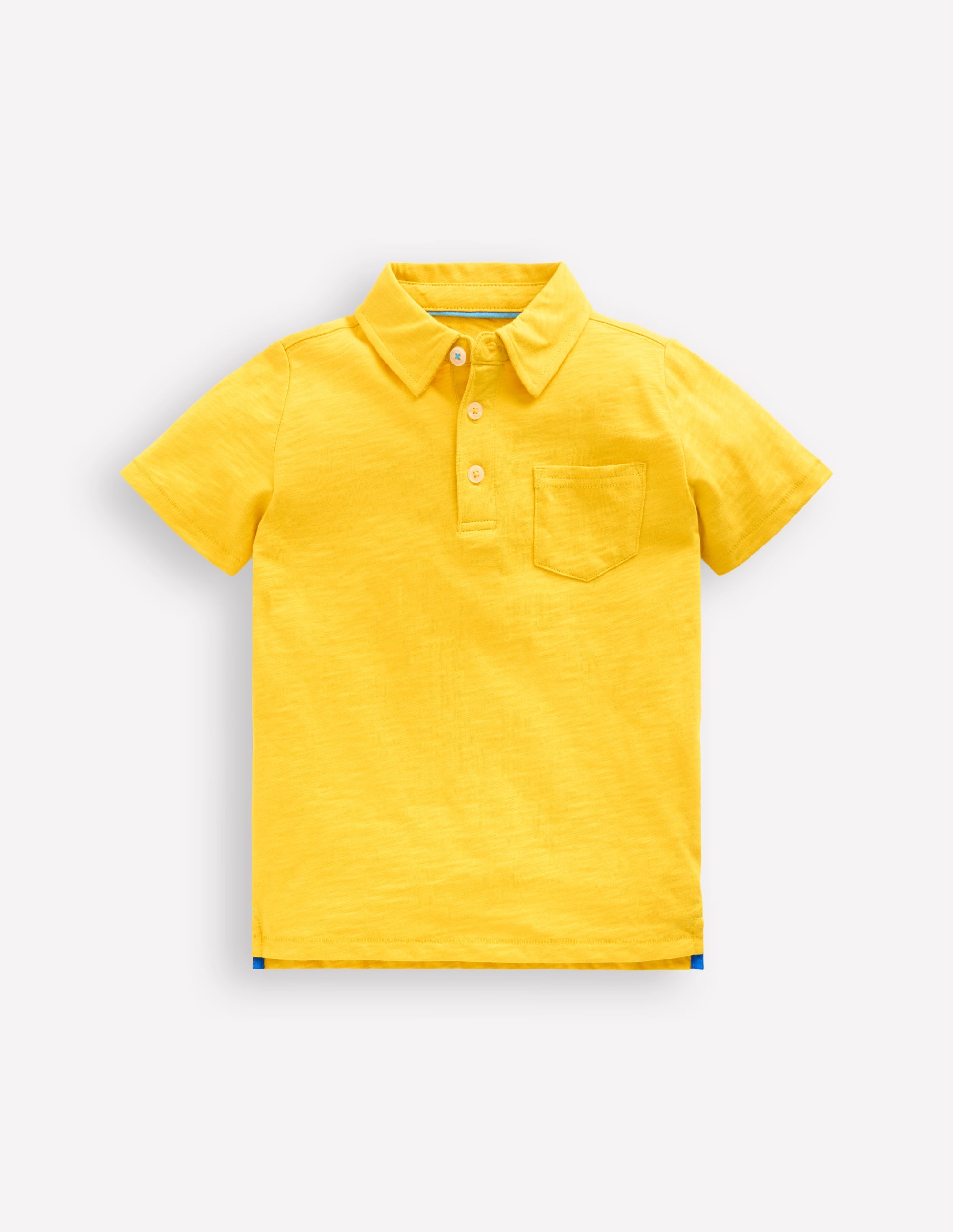 Slub Polo Shirt-Pineapple Yellow