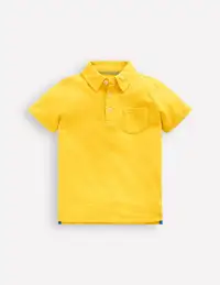 Slub Polo Shirt-Pineapple Yellow