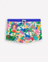 Swim Trunks-Ivory Multi Jungle