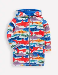 Towelling Zip-Up Throw-On-Ivory Riso Shark(2-3y)