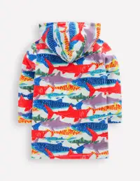 Towelling Zip-Up Throw-On-Ivory Riso Shark(2-3y)