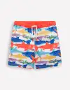 Swim Shorts-Ivory Riso Shark