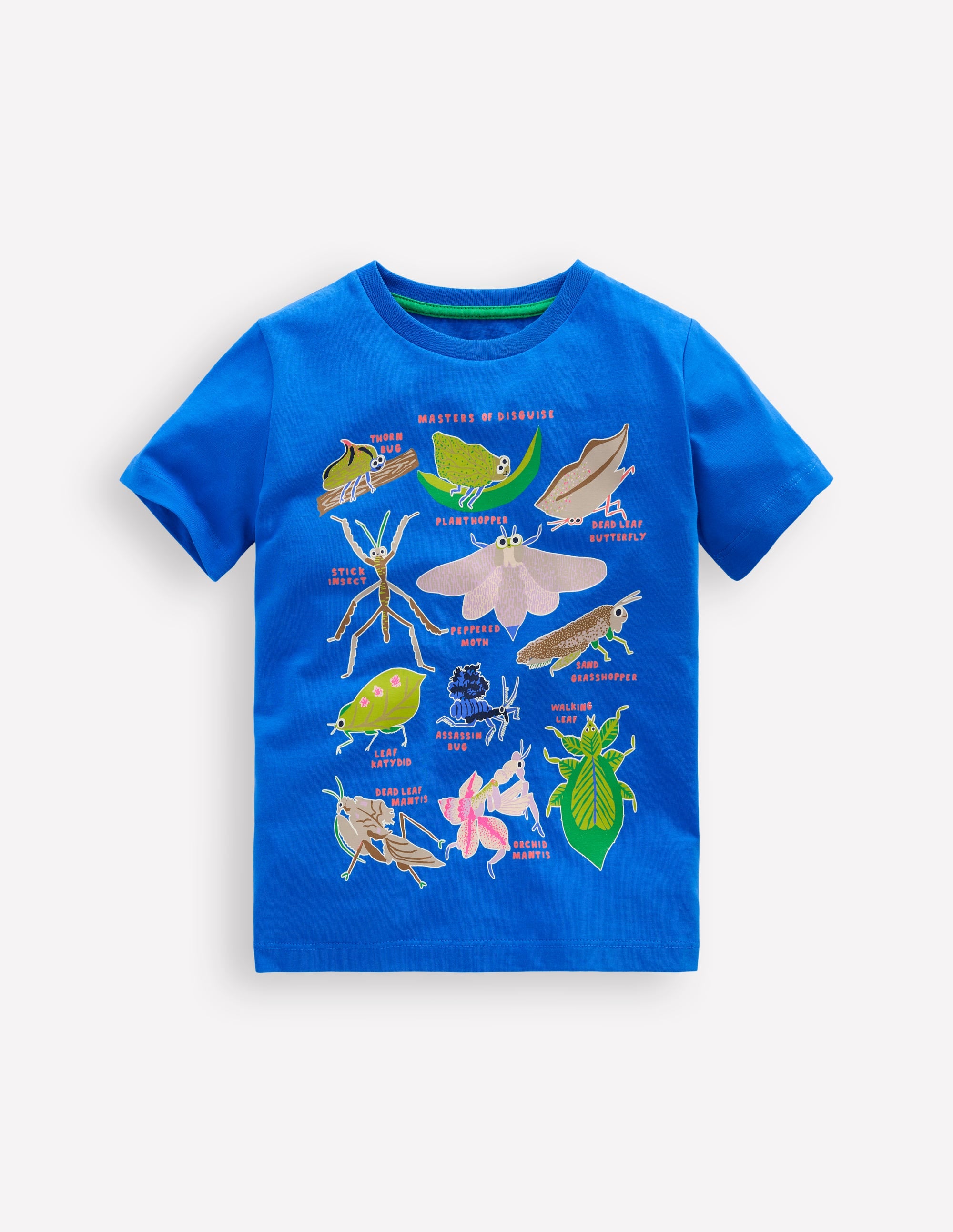 Glow-In-The-Dark T-shirt-Kingfisher Blue Bugs