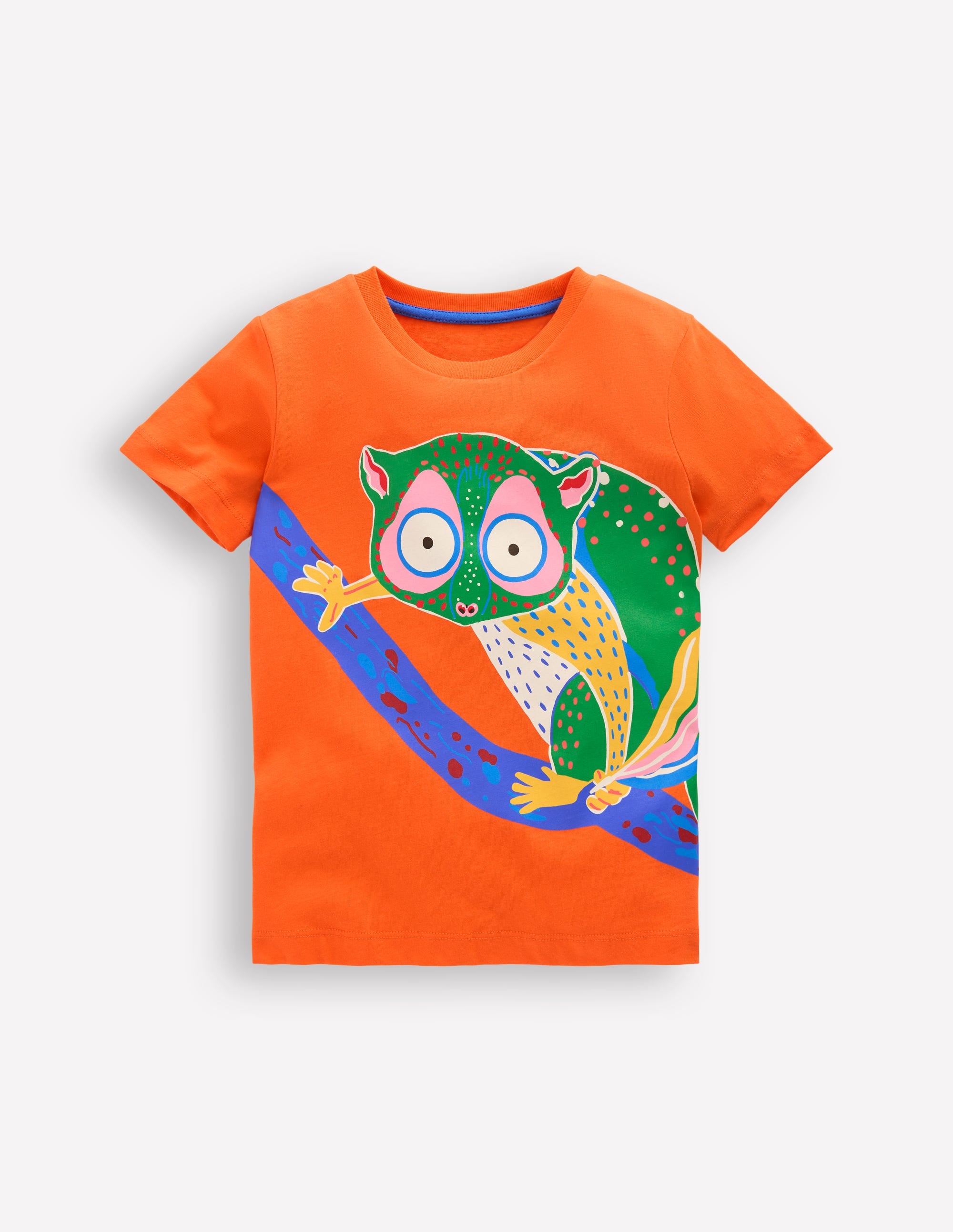 Glow-In-The-Dark T-shirt-Kiln Orange Bush Baby
