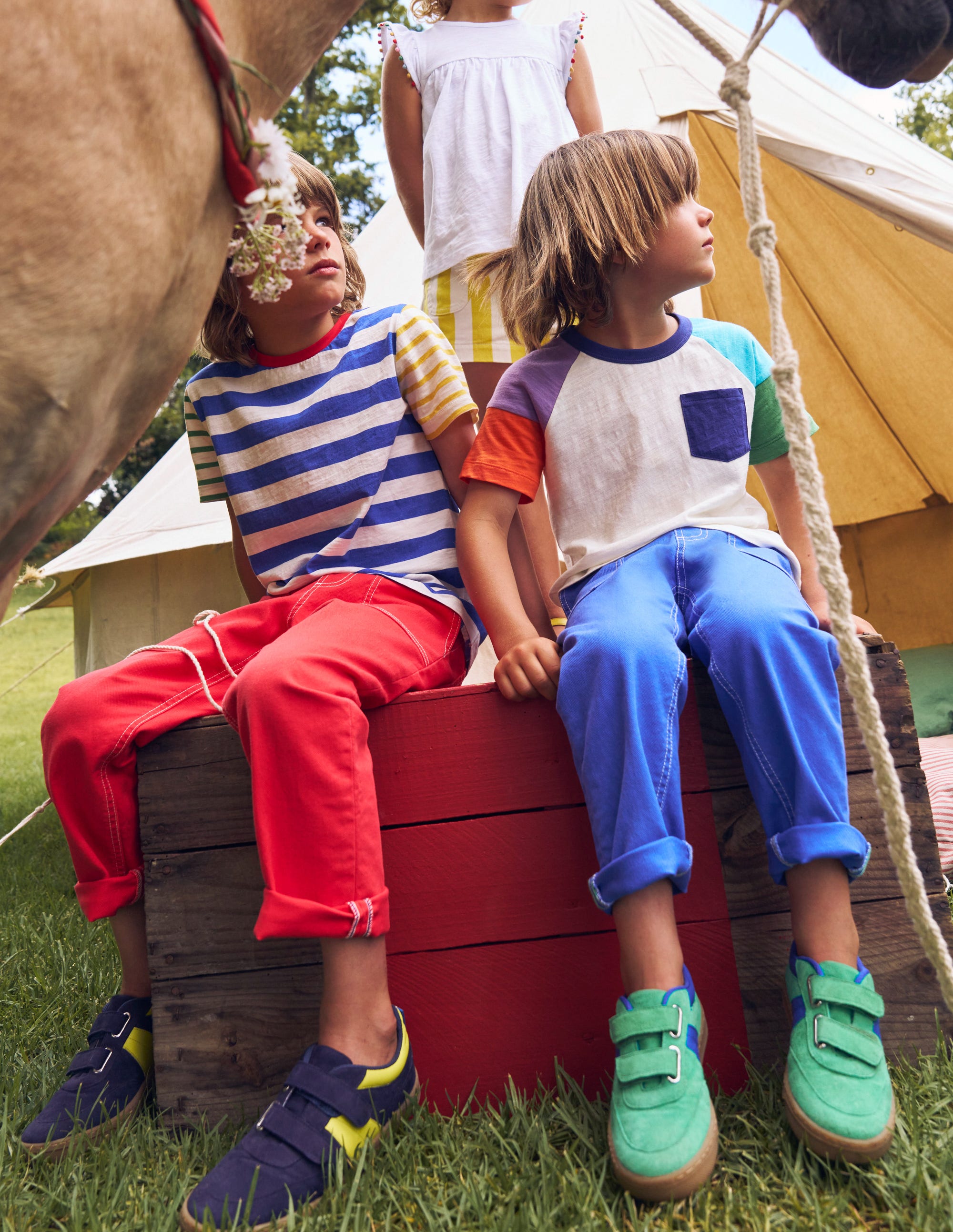 Pull-On Trousers-Blue Heron