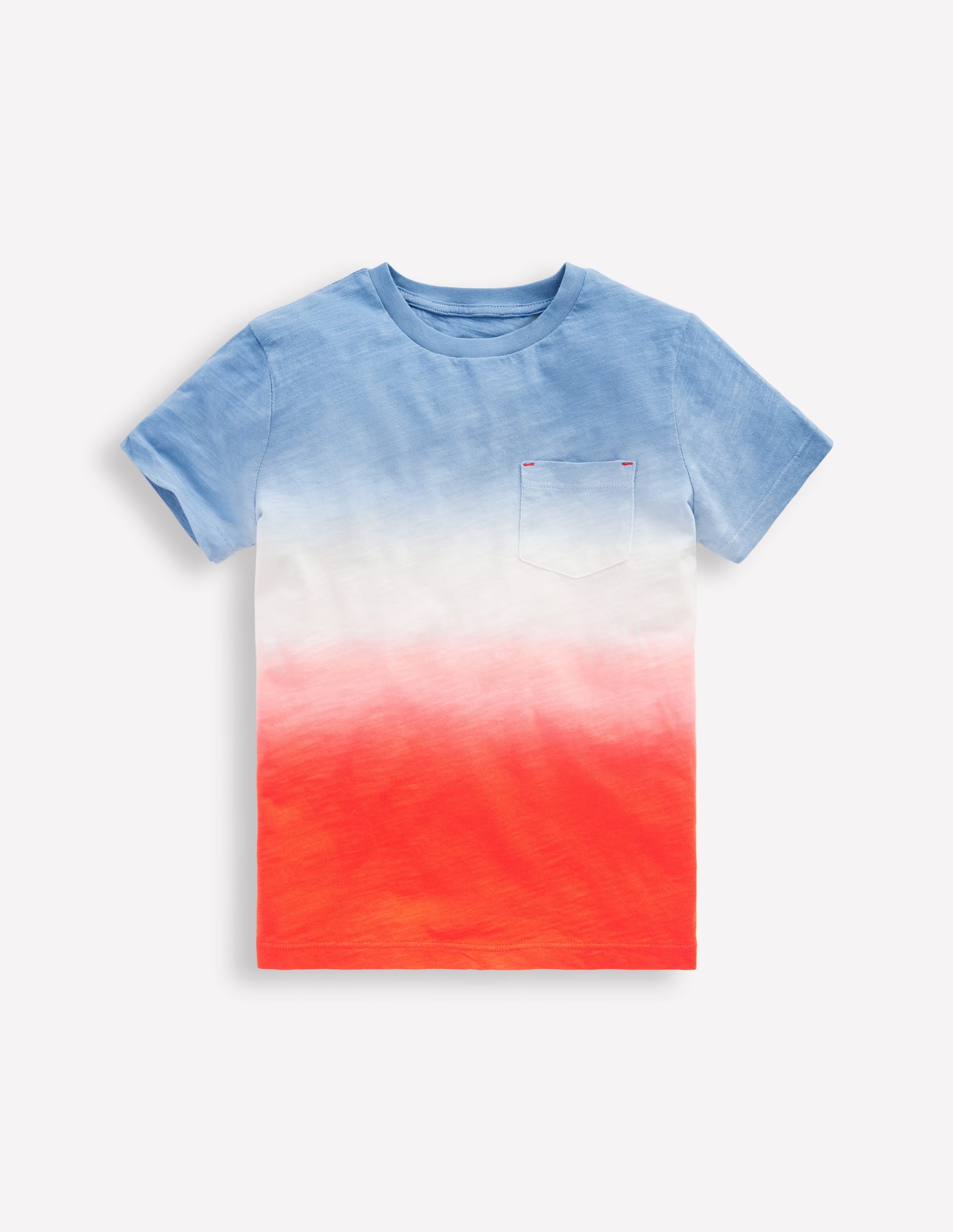 Tie Dye T-Shirt-Glacier Blue and Sunset Orange