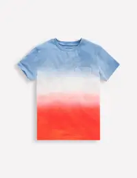Tie Dye T-Shirt-Glacier Blue and Sunset Orange