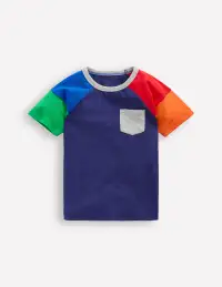 Short Sleeve Raglan T-Shirt-Twilight Blue