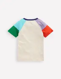 Short Sleeve Raglan T-Shirt-Oatmeal(2-3y)