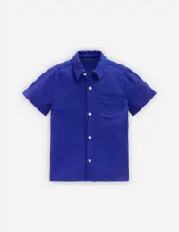 Double Cloth Shirt-Bright Blue
