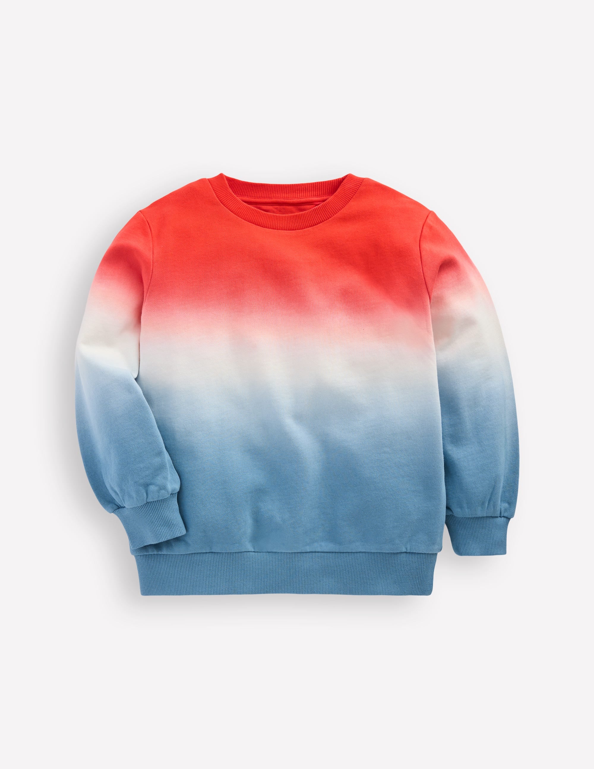 Tie Dye Sweatshirt-Glacier Blue/ Sunset Orange