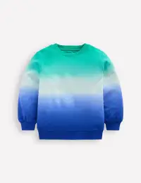 Tie Dye Sweatshirt-Bright Blue/ Aquamarine Blue