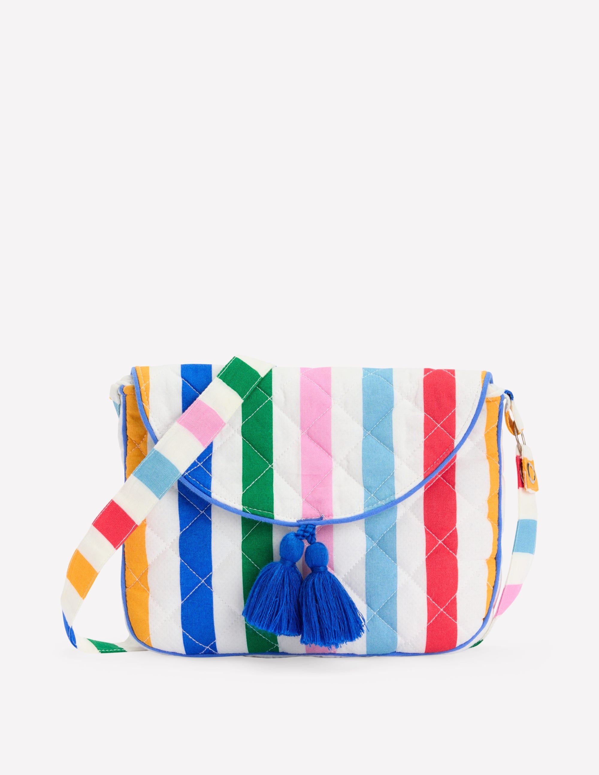 Quilted Cross-body Bag-Multi Stripe