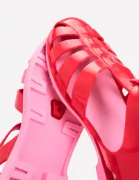 Jelly Shoe-Post Box Red/ Soft Pink(36)