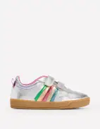 Colourblock Low Tops-Silver Metallic