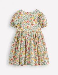 Madeline Woven Dress-Vanilla White Apple Blossom(2-3y)