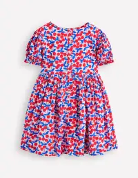 Madeline Woven Dress-Chalk Pink Cherries(2-3y)