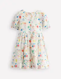Madeline Woven Dress-Birthday Print(12-18m)