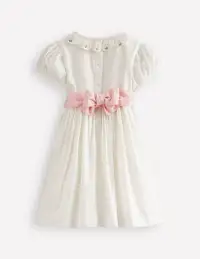 Occasion Smocked Dress-Ivory(2-3y)