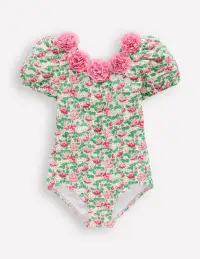 Pretty Scoopback Swimsuit-Chalk Pink Wild Rose