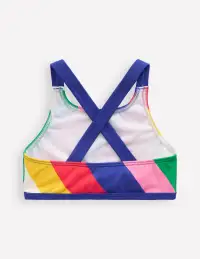 Cross-back Bikini Top-Multi Rainbow Swirl(2-3y)