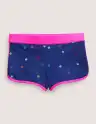 Patterned Swim Shorts-Navy Rainbow Confetti Spot