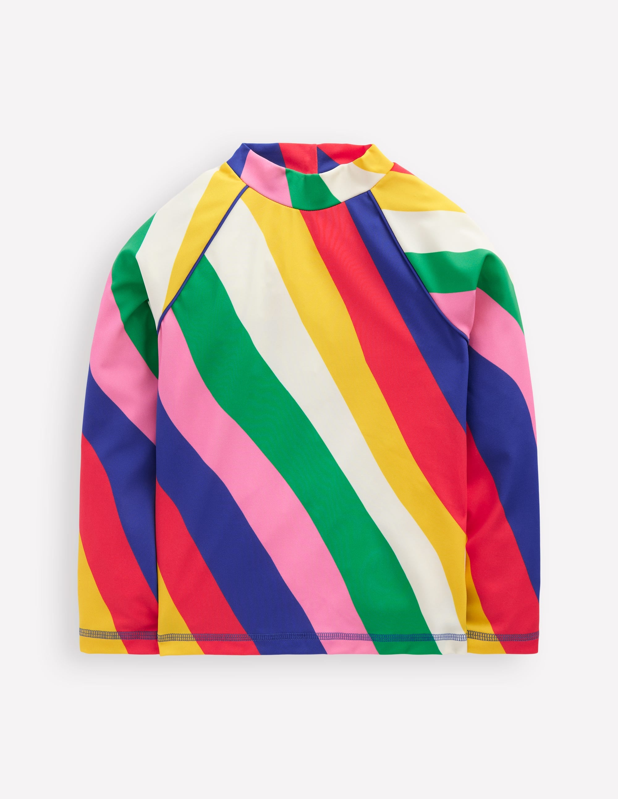 Sun Safe Patterned Rash Vest-Multi Rainbow Swirl