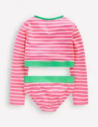 Cropped Rash Vest Set-Strawberry Stripe(5-6y)