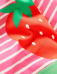 Cropped Rash Vest Set-Strawberry Stripe(5-6y)