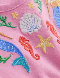 Frill Sleeve Tunic Set-Cosmos Pink Mermaids(12-18m)