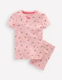 Snug Pointelle Pajamas-Botanical Pink Rose Sprig(2y)
