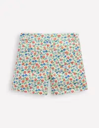 Denim Shorts-Vanilla White Vintage Daisy(2-3y)