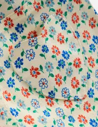 Denim Shorts-Vanilla White Vintage Daisy(2-3y)