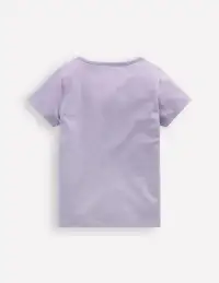 Short Sleeve Appliqué T-shirt-Misty Lavendar Cherries(2-3y)