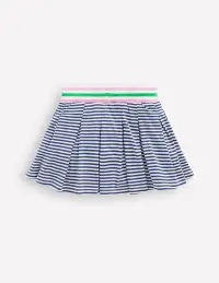 Pleated Jersey Skort-Starboard Ivory Stripe(2-3y)