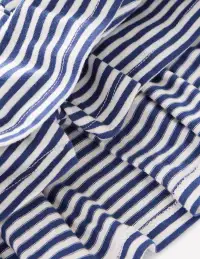 Pleated Jersey Skort-Starboard Ivory Stripe(2-3y)