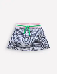 Pleated Jersey Skort-Starboard Ivory Stripe(2-3y)