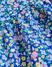 Ariel Twirly Jersey Dress-Sapphire Blue Nautical Floral(2-3y)