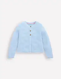 Everyday Cotton Cardigan-Glacier Blue