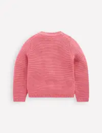 Essential Crew Neck Cardigan-Formica Pink(2-3y)