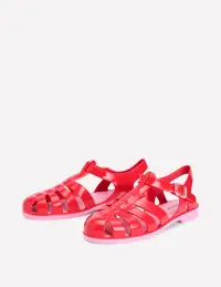 Jelly Shoe-Post Box Red/ Soft Pink(36)
