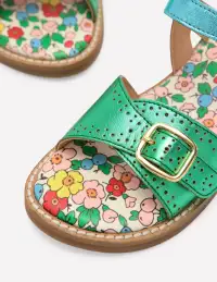 Leather Buckle Sandals-Multi(24)