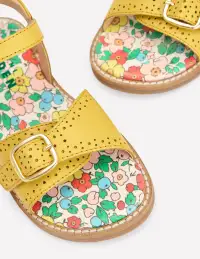 Leather Buckle Sandals-Passionfruit(24)